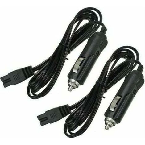 Câble de chargeur de voiture 12V DC 2m pour mini-frigo et allume-cigare, glacière et équipement portable, (2 broches) (1/4)