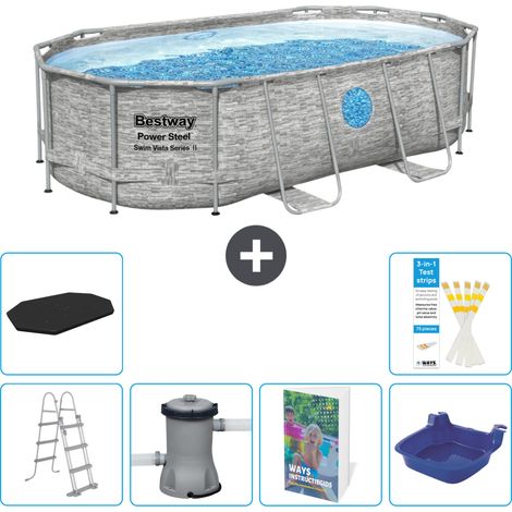 Bestway Power Steel Oval - 427x250x100 cm - 7-teilig S662