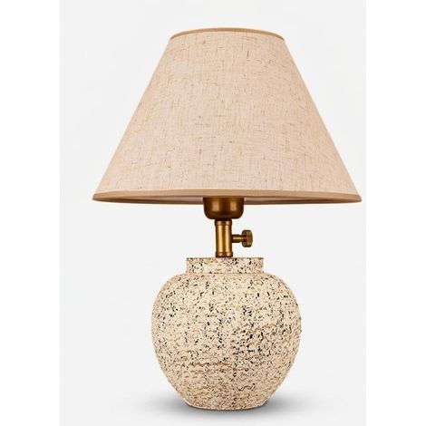 Tischlampe aus Keramik mit Stoffschirm Bruma (1/3)