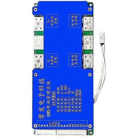 Carte de protection pour batterie LiFePO4 24S 72V 80A, même port avec égalisation, contrôle de température et BMS (80A) kns (1/5)