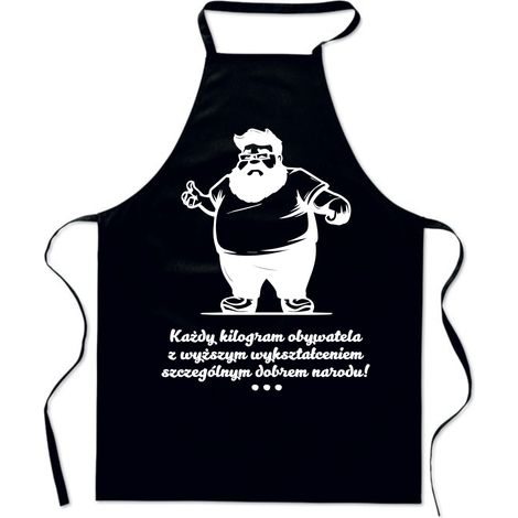 Schwarze Schürze aus Baumwolle mit lustigem Aufdruck für die Männerküche zum Vatertag (1/4)