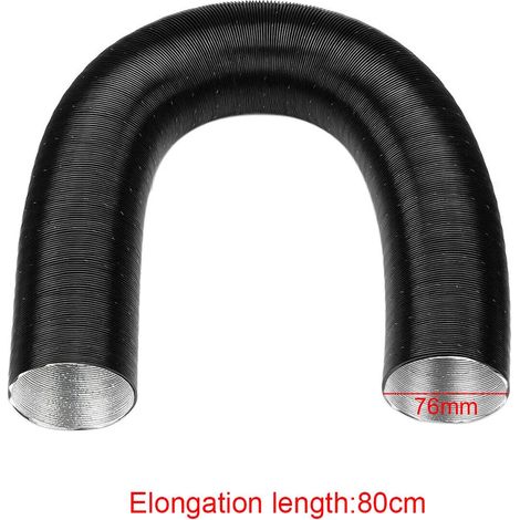 Tubi in lamina di alluminio da 42, 60 e 76 mm, condotti dell'aria per turbocompressore, accessori per il riscaldamento dell'auto, ventola di scarico in alluminio, tubi flessibili in alluminio, tubi di