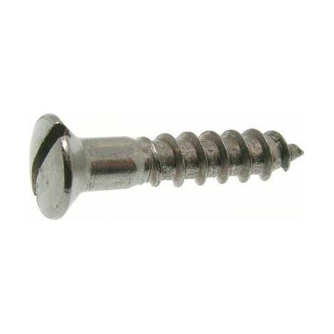 Vis à bois, tête fraisée bombée, fendue inox - Longueur: 35 - Qualite Inox: A4 - Diamètre: 3,5