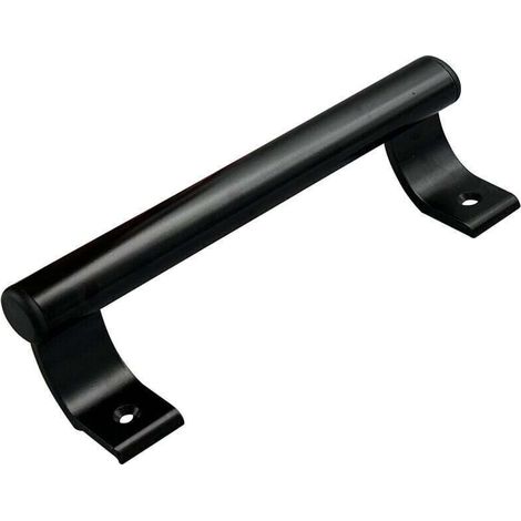 8-Zoll-Schiebetürgriff aus Aluminiumlegierung, Badezimmerschranktürgriff, Lagerhallentürgriff, Gartentürgriff (schwarz)