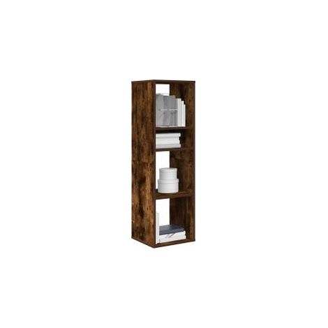 Bibliothèque chêne fumé 34x31x112 bois d'ingénierie (1/5)