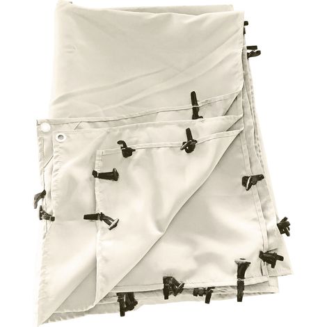 Happy Garden – Toile pour pergola murale 3 × 2,5m – Polyester déperlant 180g/m² – Protection contre vent et pluie – Couleur beige