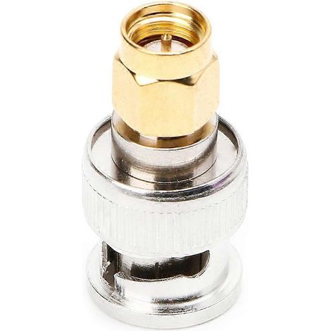 Adaptateur coaxial RF SMA-BNC-JJ, fiche SMA mâle vers BNC mâle droite (1/4)