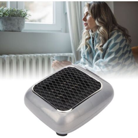 Low-noise electric heater, 110-240V, flame retardant, temperature control, for bedroom and office, EU plug (1/5)