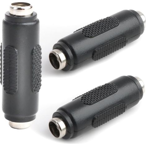 3 PCS DC Connecteur d'alimentation Femelle à Femelle de 5.5x2.1MM - pour CCTV et Équipements Électroniques, Facile à Installer, Matériaux Durables, Connexion Stable (1/4)