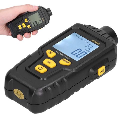 Tachymètre numérique LCD multifonction sans contact en ABS noir KD880 appareil environnemental (1/5)