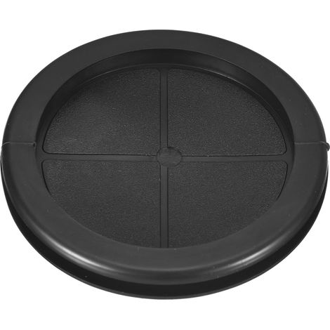 Passe-Fils En Caoutchouc 3-9/16" (90mm) Trou De Perçage, 3-1/8" (80mm) ID Doubles Bouchons À Trou Joint D'Étanchéité Pour Protection De Câble De Pare-Feu, Noir (1/5)