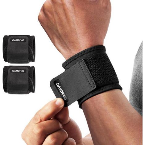 Bande Poignet Musculation 2 Pièces,Bandes De Soutien Réglables Et Respirantes,Wrist Wraps Pour Stabilisation Du Poignet,Sport,Gym, (1/5)