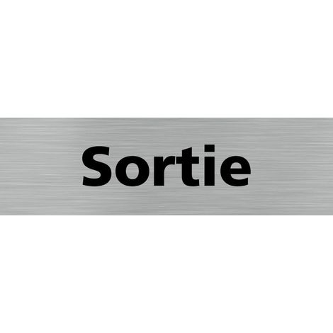 Pictogramme SORTIE (Q0142).- Plaque aluminium brossé - (1/5)