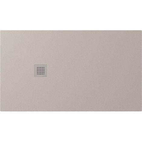 Receveur de douche en marbre coulé TRENECA 140x80cm, découpable selon vos demandes, beige mat (1/4)