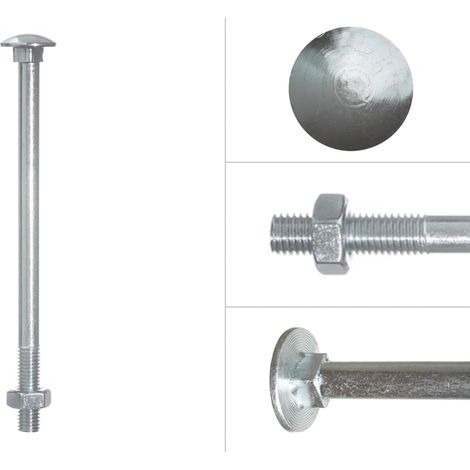 Boulon TRCC galvanisé M10 x 160 mm - 50 pièces (1/3)