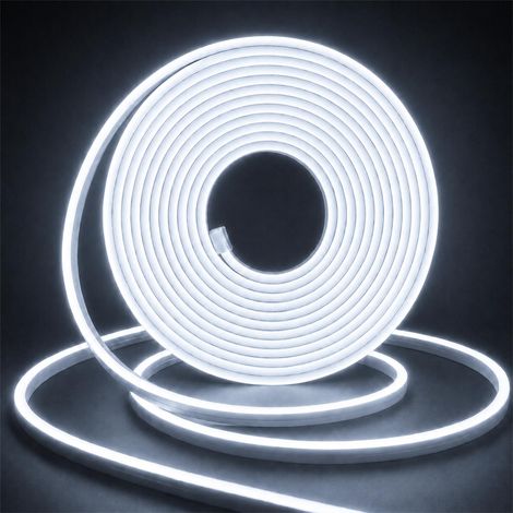 Bandeau LED COB 220V, 1 M Dimmable Bande LED Blanche Froide 6000K, IP65 Étanche Flexible Strip, Bandes à LED Strip Ruban avec Alimentation, pour DIY Chambre, Cuisine, Exterieur Maison Décoration (1/5)