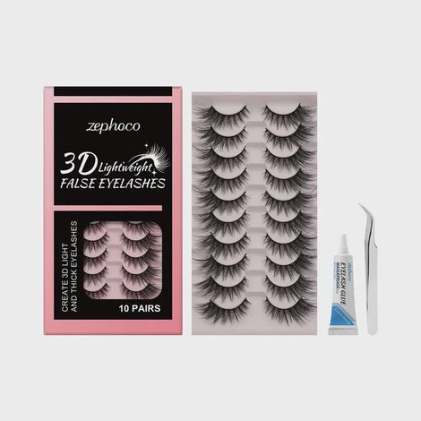 Cils postiches 3D fins, effet naturel et réaliste, légers et faciles à poser, tenue stable et longue durée (1/5)
