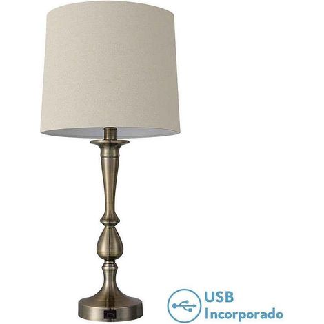 FAB 130871014 Khalifa 1xe27 Cuir De Bureau 60´5x28x28 Cm Port Usb (1/5)