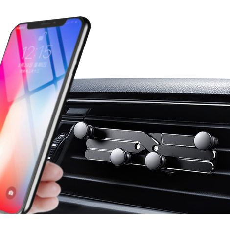 Support Téléphone Voiture Ventilation - Support Gravité Sans Bouton - Compatible 4,5 À 7 Pouces - 1 Pièce (1/5)