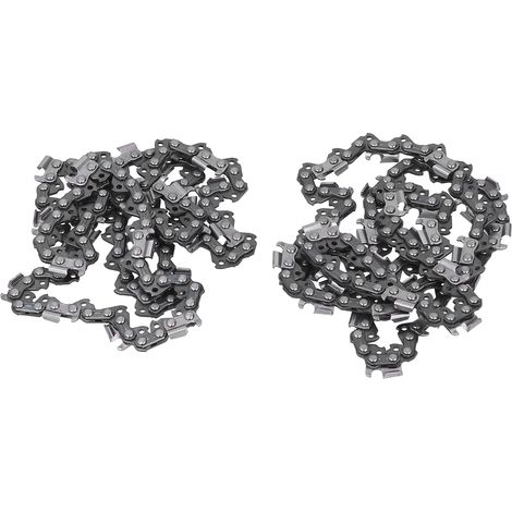 Kit de 2 chaînes de tronçonneuse 18 pouces 325 68 72DL en acier allié pour le travail du bois, 68 maillons d'entraînement