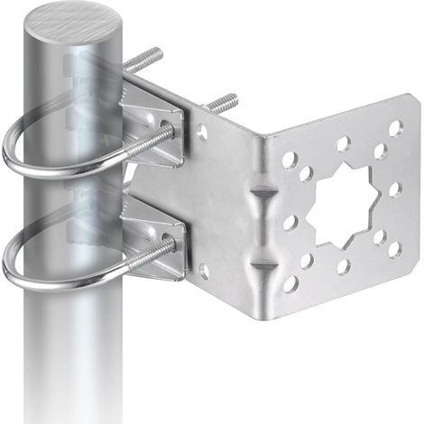 Support d'Antenne Extérieur Fixation mât antirouille Kit de montage support mural hauteur et angle compatible paraboles satellites, caméras, antennes diverses (1/5)