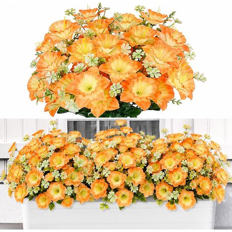 4 Branches Fleurs Artificielles Jaunes Decoration Automne (1/5)