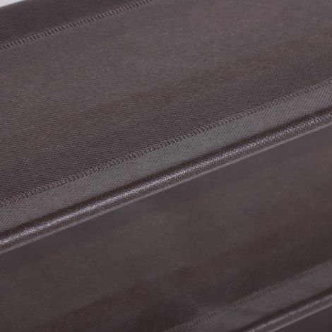 Tragbares Schuhregal - 4 Ebenen - Edelstahl + Vliesstoff (48 cm, Braun) (1/5)