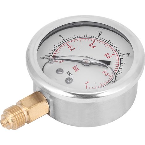 Manomètre radial à bain d'huile TS PGG604-1bar 1/4 BSP Y60 pour l'industrie chimique et des machines (1/5)
