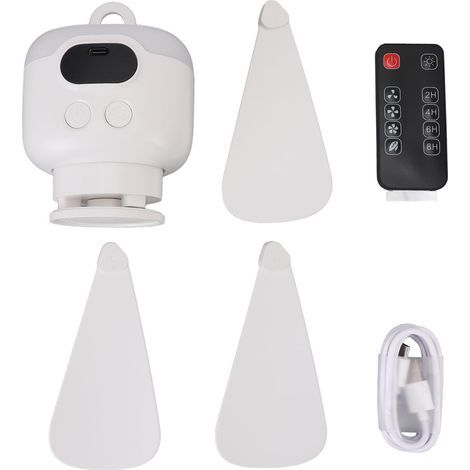 Small ceiling fan with light, ABS, silent, rechargeable, portable, with hanging remote control, for bedroom, outdoor camping (1/5)
