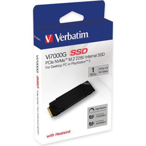 Verbatim Vi7000G 1 TB M.2 PCI Express 4.0 NVMe (Verbatim Vi7000 PCle NVMe M.2 SSD 1TB) (1/4)