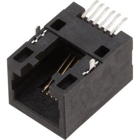 encitech RJJU-66-141-E3H-004 RJ12 Steckverbinder 3253-0008-02 Buchse, Einbau horizontal   Polzahl 6P