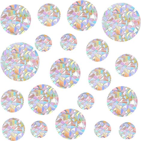 Suncatcher Sticker 13 Pièces Sticker Vitre Anti Collision Autocollant Fenêtre arc en Ciel, Suncatcher Sticker Fenetre Statique Cling pour Cuisine Salle à Manger Chambre