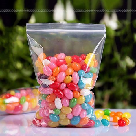 Sachets Transparents en Plastique Refermables Sac Réutilisable Fort de Serrure de Tirette, Epaississement et Durable, Serrure pour Fermer à Clef, 5x7cm 100 PCS- (1/5)