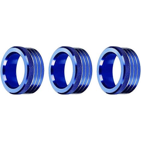 3Pcs Car Console Air AC Knob Volume Rings Cover Button for BRZ 86 GT86 2013-2020 Blue (1/5)