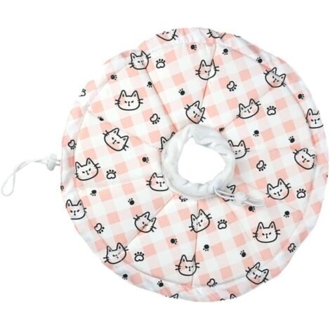 BUNTHAUS Collier pour chat réglable, souple et anti-fuite, collier de protection réglable pour chats après une chirurgie ou une blessure (tour de cou optimal 12-25 cm (S)) (1/5)