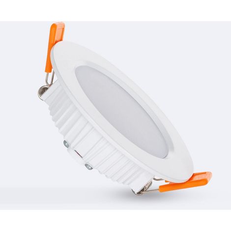 Downlight LED 6W Circular Chip OSRAM Aero 110 lm/W LIFUD Corte Ø 80 mm 2700K Blanco Cálido