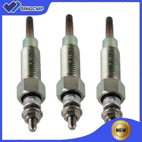 Lot de 3 bougies de préchauffage 10 V 3LB1 3LD1 4LB1 4LE1 pour pelle hydraulique Isuzu Daewoo DH35 IHI 35NX Furuwaka Hanix SDG12 8-97106549-4 8-97106549-1 (1/5)