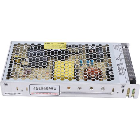 Alimentation à découpage 200W certifiée BERM®, tension 24V, entrée 90-132VAC, pour LED et équipements médicaux, bloc d'alimentation LRS-200-24, usage professionnel (1/5)