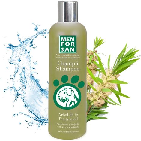 Menforsan Tea Tree Shampoo per Cani, 1L, Allevia il Prurito Occasionale