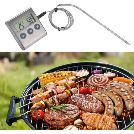 Grillthermometer für den Außenbereich, Mini-Grillthermometer für unterwegs, wasserdichtes Sondenthermometer, Batterien nicht im Lieferumfang enthalten (1/5)