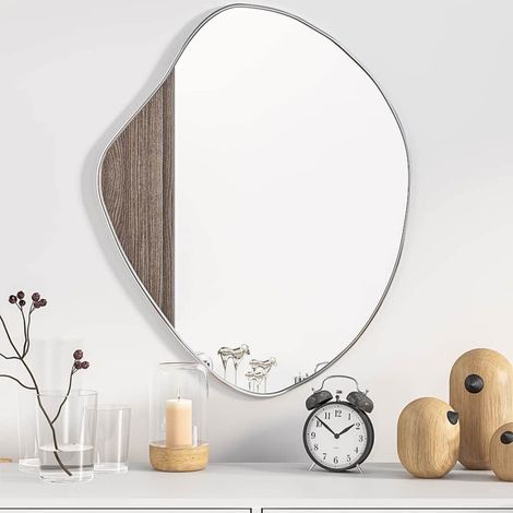 vidaXL Espejo de pared plateado 60x50 cm (1/5)