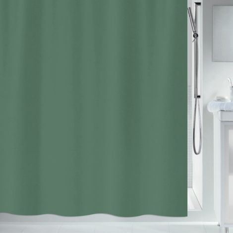 PRIMO Cortina de ducha de poliéster 120x200 cm  verde oscuro Spirella