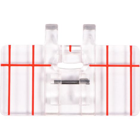 Pied-de-biche transparent en plastique pour point parallèle, compatible avec les machines à coudre domestiques Brother.