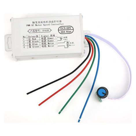 Brush DC Motor Controller Adjustable PWM Speed Control DC9-60V 10A/20A/30A30A (1/5)