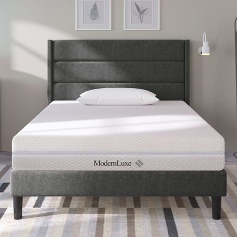 Matelas 90x200 cm en mousse froide ergonomique 7 zones, fermeté h2h3, 20 cm de haut, avec poignées, housse lavable et fermeture éclair intégrale (1/5)