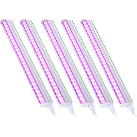Lot de 5 Tubes LED de Croissance 5W Faible Consommation T5 Rubans Lumineux pour Plantes d'Intérieur (1/3)