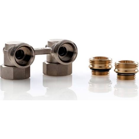 Simplex Hahnblock E1/50 Standard, Eckform, für Heizkörper mit ½ Zoll IG