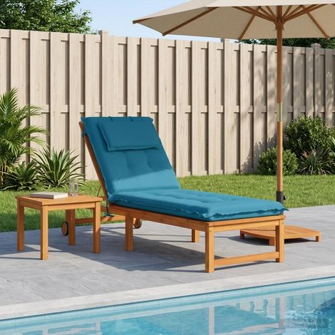 vidaXL Coussin de transat GEMERT 100 % polyester Bleu clair (1/5)
