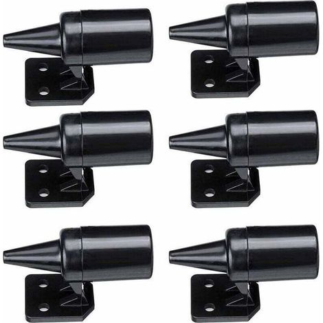 ABS voiture animal répulsif voiture vent ultrasons animal cerf répulsif noir 6 pièces (1/4)