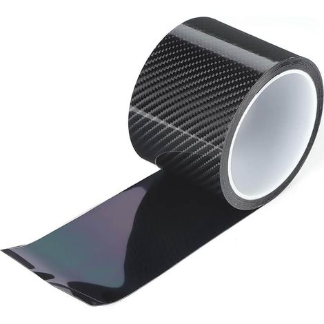 1 Pcs Film de Protection pour Seuil de Porte de Voiture, Fibre de Carbone Film D'enveloppe de Voiture Auto-Adhésif, Autocollant de Garde de Bord de Porte de Voiture, pour Voiture/Camion (5 CM x 5 M) (1/5)